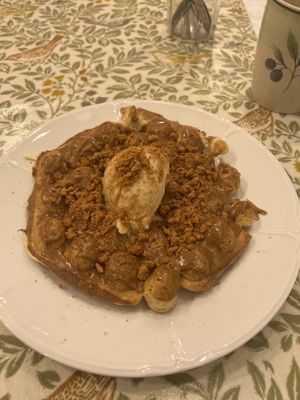 Biscoff waffle   at The Good Heart - Tibetan Memories in Frome