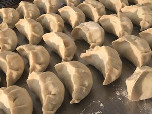 Sweetheart Momos served with Soya Sauce and homemade chilli. Our signature dish. at The Good Heart - Tibetan Memories in Frome