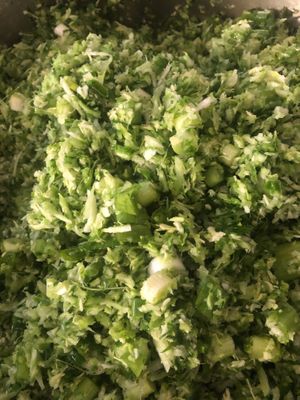 Momo filling at The Good Heart - Tibetan Memories in Frome