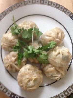 Our vegan Sweetheart Momos served with Soya Sauce and Homemade Chilli. Kids and adults love them! at The Good Heart - Tibetan Memories in Frome