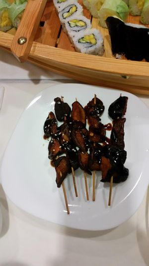 grilled mushrooms at Kobe Lin Sushi in Braga