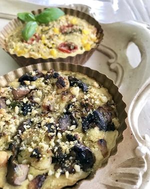 Mushrooms and Corn Souffles at Antoniette Vegan Cafe in West Palm Beach