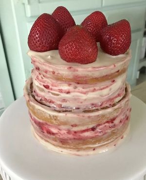 Vegan Strawberry shortcake  at Antoniette Vegan Cafe in West Palm Beach