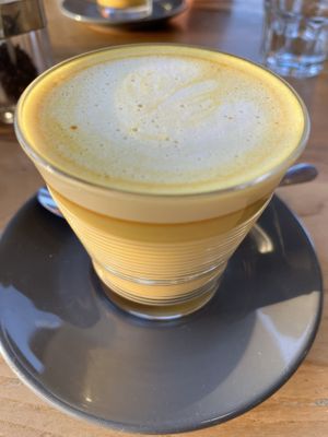 Turmeric lattee  at Buchanan Bistro in Banchory