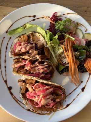 Smoked tofu tacos  at Buchanan Bistro in Banchory