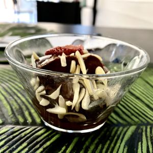 Mousse d’Alvocat, Plàtan i xocolata  at Alvocat in Tarragona