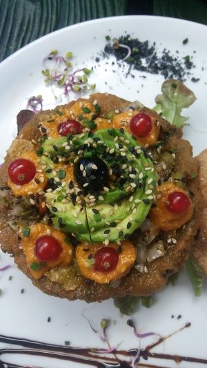 Hamburguesa vegana at Alvocat in Tarragona