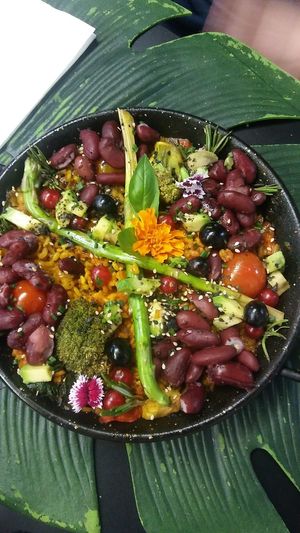 Paella vegana at Alvocat in Tarragona