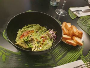 Avocado hummus  at Alvocat in Tarragona