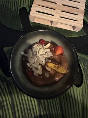 Chocolate avocado banana mousse  at Alvocat in Tarragona