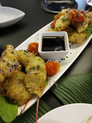 Aguacate en tempura at Alvocat in Tarragona