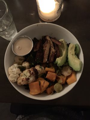 Summer lovin’ bowl with tempeh  at Tula Kitchen in Bay Shore