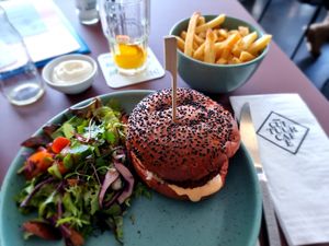 Beet burger at CultuurCafé de Grote Post in Oostende