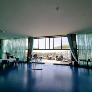 The rooftop restaurant at CultuurCafé de Grote Post in Oostende