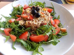 quinoa with vegetables at CultuurCafé de Grote Post in Oostende