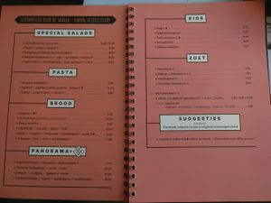 Menu part 2 at CultuurCafé de Grote Post in Oostende