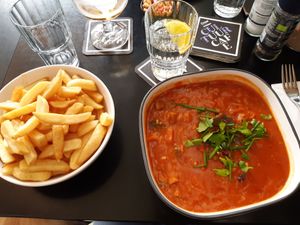 Vegan stew with jackfruit at CultuurCafé de Grote Post in Oostende