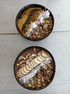 Smoothie bowls at Roots Plant-Based Cafe in Da Nang