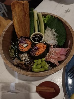 Nori bowl at Roots Plant-Based Cafe in Da Nang