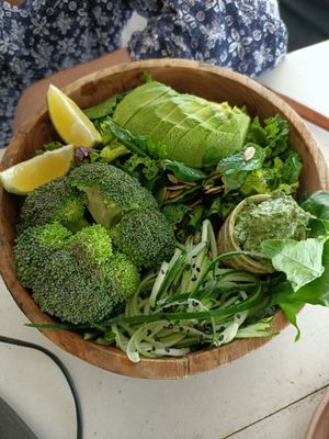 Green bowl at Roots Plant-Based Cafe in Da Nang
