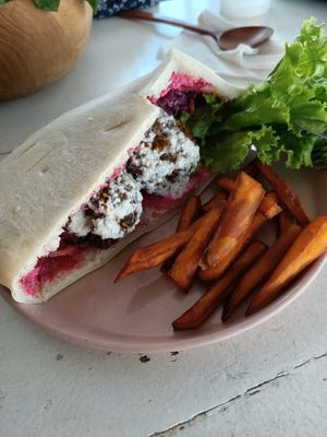 Pita at Roots Plant-Based Cafe in Da Nang