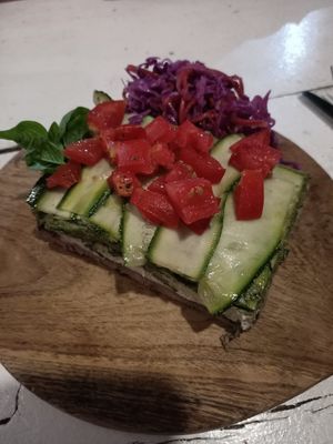 Raw lasagna at Roots Plant-Based Cafe in Da Nang