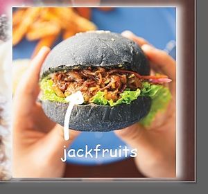 Pulled jackfruis burger at Roots Plant-Based Cafe in Da Nang