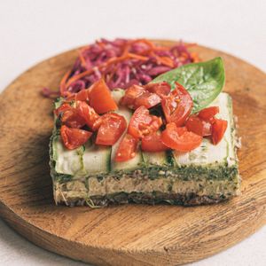 Raw Lasagna at Roots Plant-Based Cafe in Da Nang