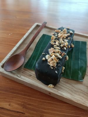 Sweet chocolate treat at Roots Plant-Based Cafe in Da Nang