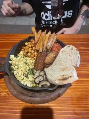 English breakfast  at Roots Plant-Based Cafe in Da Nang