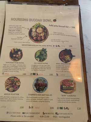 Menu  at Roots Plant-Based Cafe in Da Nang