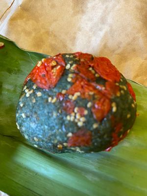 Goji spirulina close up!  at Roots Plant-Based Cafe in Da Nang