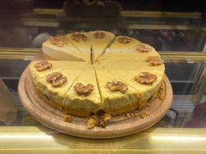 Raw carrot cake   at Roots Plant-Based Cafe in Da Nang