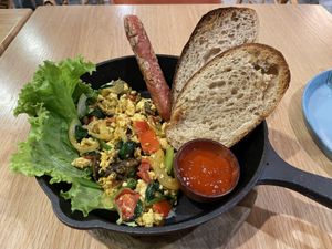 Scrambled tofu. Really good!  at Roots Plant-Based Cafe in Da Nang