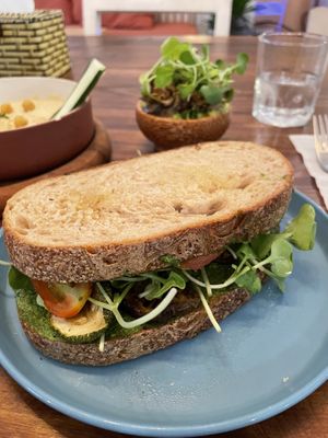 Pesto sandwich    at Roots Plant-Based Cafe in Da Nang