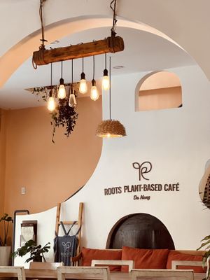 Restaurant interior   at Roots Plant-Based Cafe in Da Nang