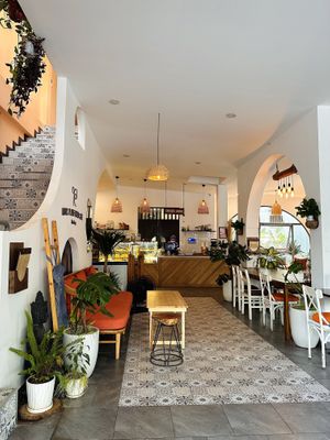 Restaurant interior   at Roots Plant-Based Cafe in Da Nang