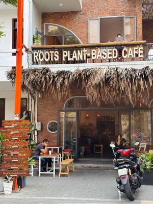 Restaurant exterior, daytime   at Roots Plant-Based Cafe in Da Nang
