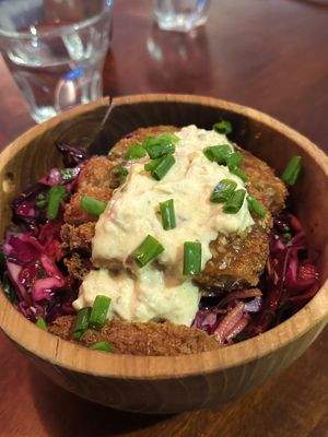 Let’s Plant katsudon (130k VND)  at Roots Plant-Based Cafe in Da Nang