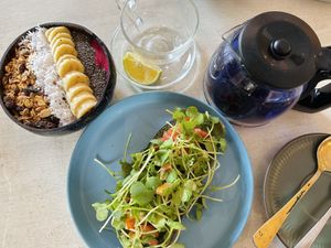 Combo 1: toast + salad/smoothie + coffee/tea (120k VND)  at Roots Plant-Based Cafe in Da Nang