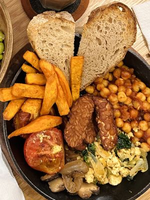 Full English breakfast (100k VND)  at Roots Plant-Based Cafe in Da Nang