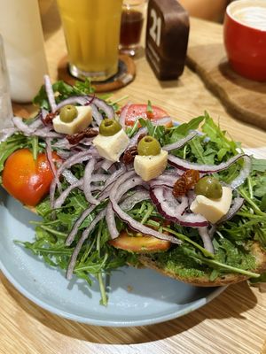 “Aged cheese” baguette (100k VND)  at Roots Plant-Based Cafe in Da Nang