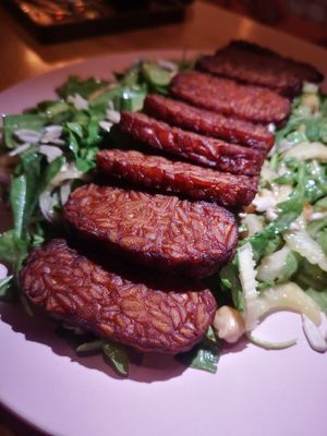 Tempeh salad at Roots Plant-Based Cafe in Da Nang