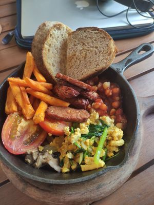 Vegan breakfast 100k at Roots Plant-Based Cafe in Da Nang