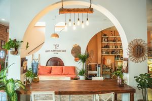 Roots design at Roots Plant-Based Cafe in Da Nang