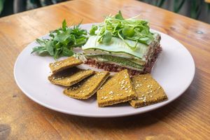 Raw lasanga at Roots Plant-Based Cafe in Da Nang