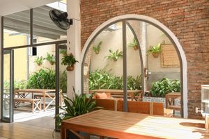 2nd floor at Roots Plant-Based Cafe in Da Nang