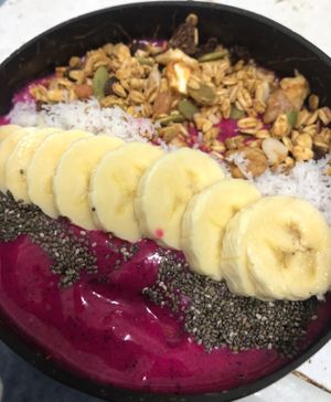 Tropical Pitaya - món yêu thích của mình với thanh long đỏ  at Roots Plant-Based Cafe in Da Nang