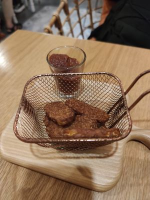 Tempeh sticks at Roots Plant-Based Cafe in Da Nang