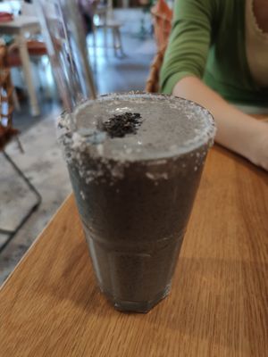 Black Sesame Shake at Roots Plant-Based Cafe in Da Nang